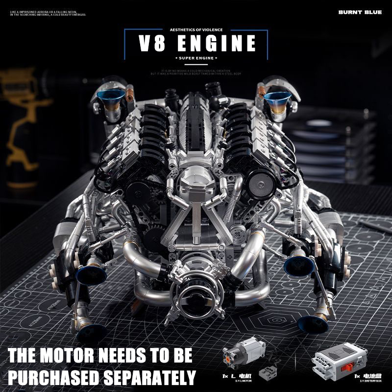 MOC Supercar V8 Комплект строи – обзор и цена Model Kit Engine
