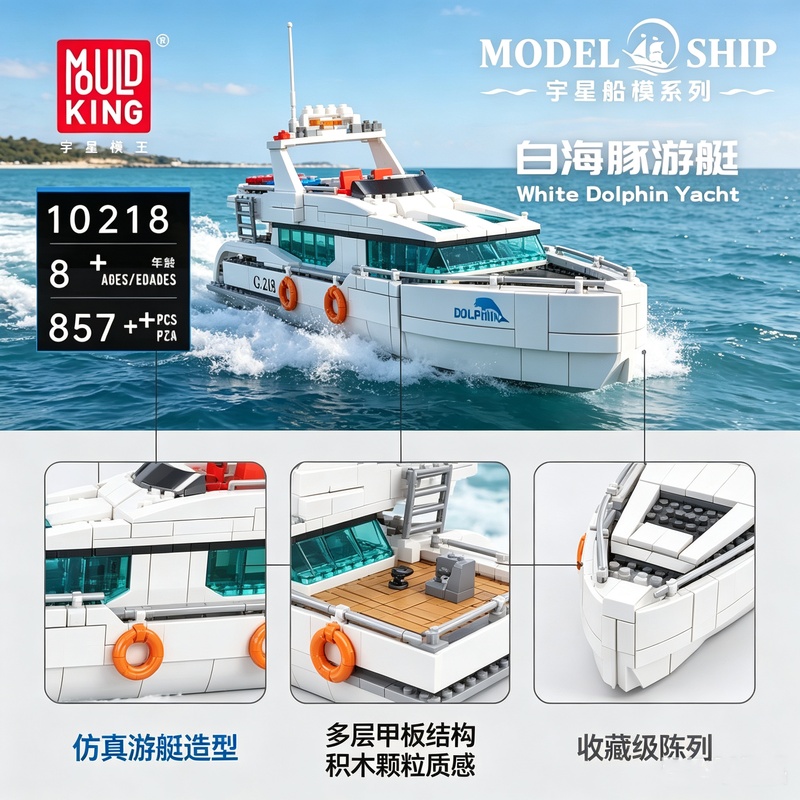 Конструктор Mould King 857 дет – обзор и цена Model Kit Yacht