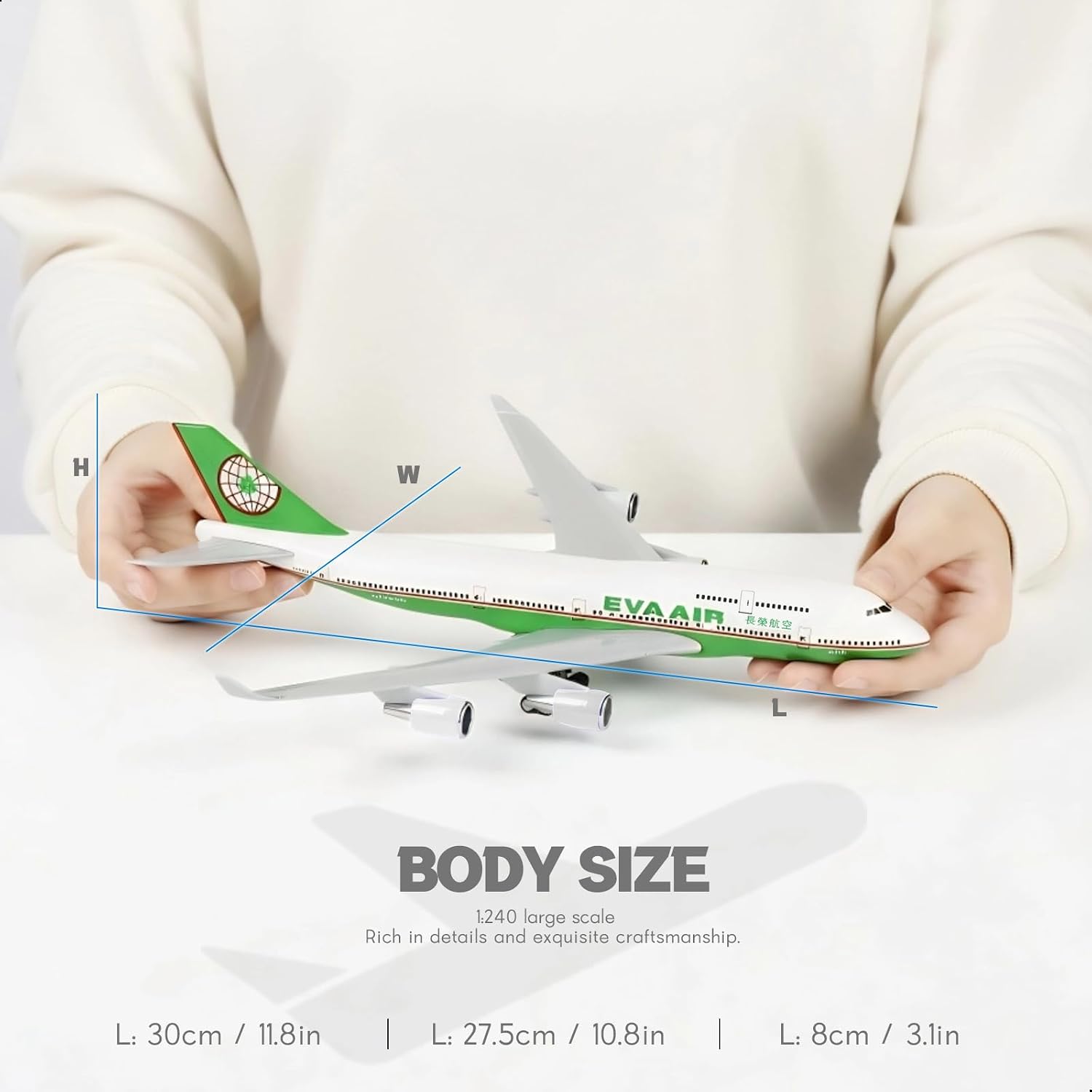 30 см, модель самолета B747 из – обзор и цена Model Kit Eva